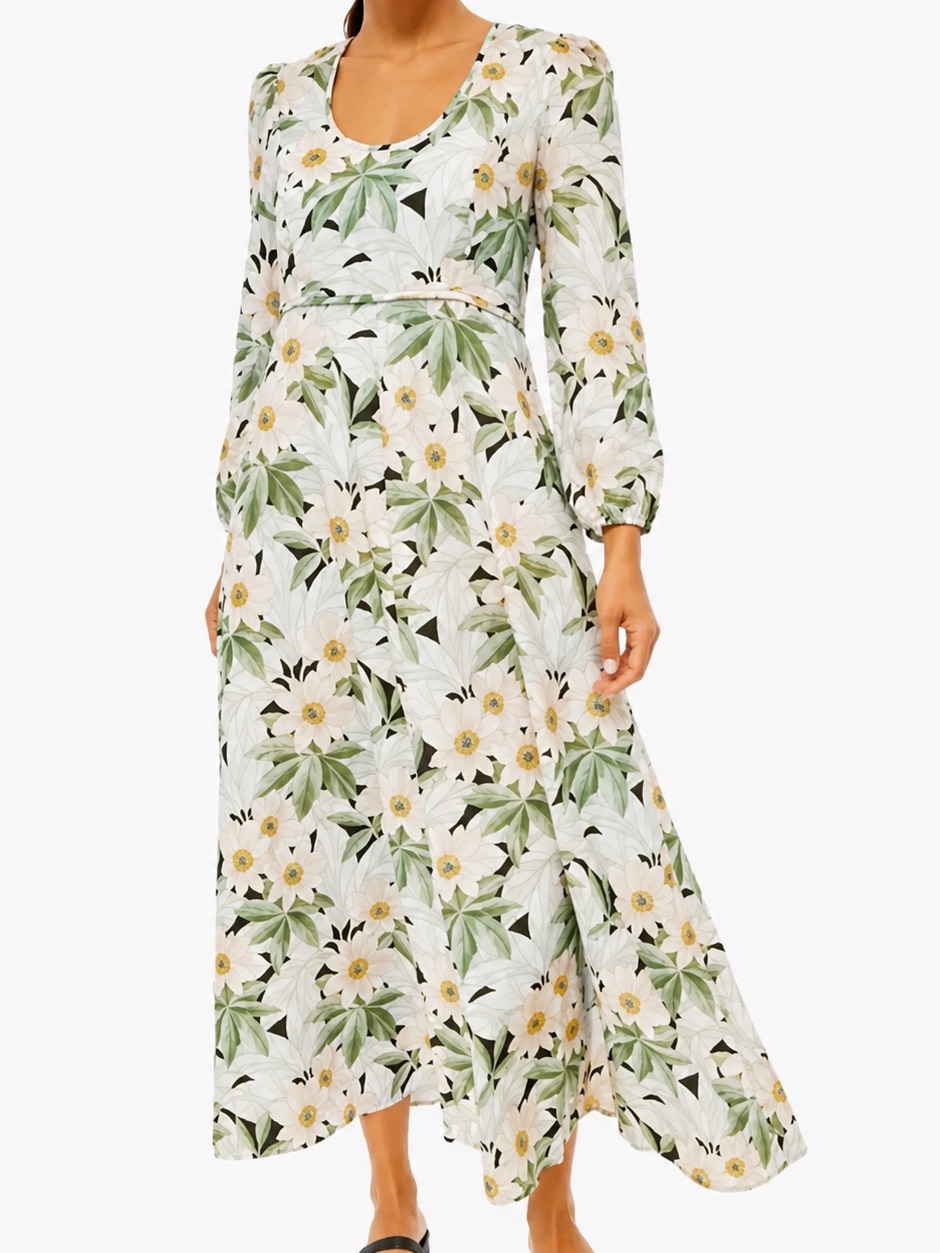 Nwt Tuckernuck Madison De Fleurs Linen Dress